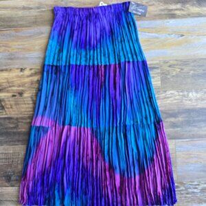 Vibrant Blue and Purple Maxi Skirt
